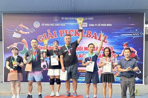 SÔI NỔI GIẢI PICKLEBALL HƯỞNG ỨNG NGÀY HỘI ĐỔI MỚI SÁNG TẠO VÀ CHUYỂN ĐỔI SỐ TỈNH LAI CHÂU NĂM 2026