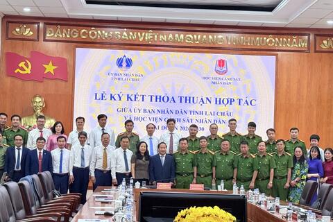 Lễ ký kết Thỏa thuận hợp tác giữa UBND tỉnh Lai Châu và Học viện Cảnh sát nhân dân giai đoạn 2026 - 2030