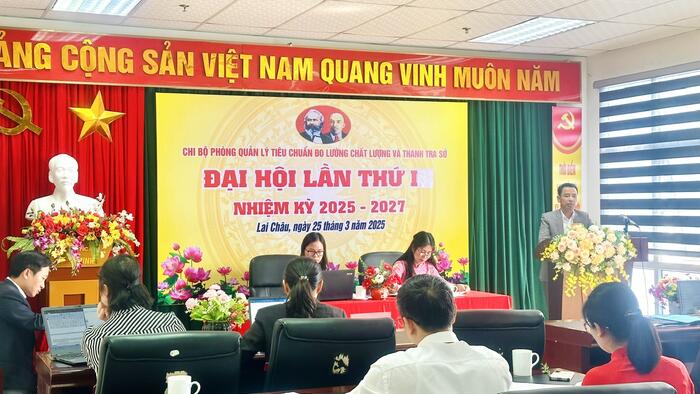 Đại hội chi bộ phòng Quản lý tiêu chuẩn đo lường chất lượng và Thanh tra Sở