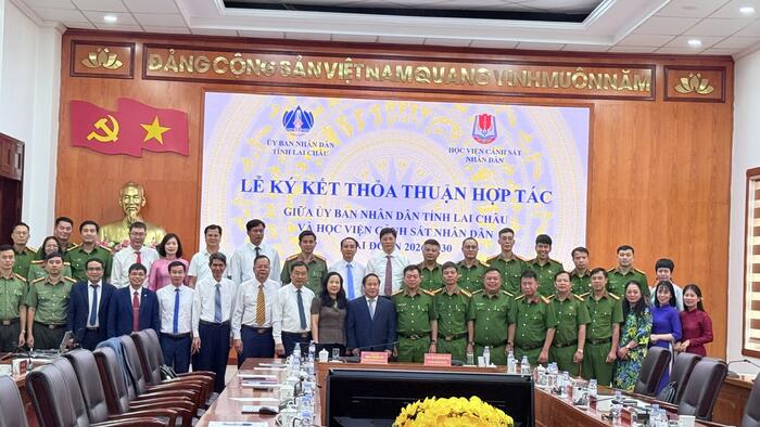 Lễ ký kết Thỏa thuận hợp tác giữa UBND tỉnh Lai Châu và Học viện Cảnh sát nhân dân giai đoạn 2026 - 2030