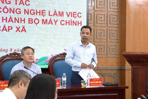 Đoàn công tác của Bộ Khoa học và Công nghệ làm việc với  tỉnh Lai Châu về vận hành bộ máy chính quyền cấp xã