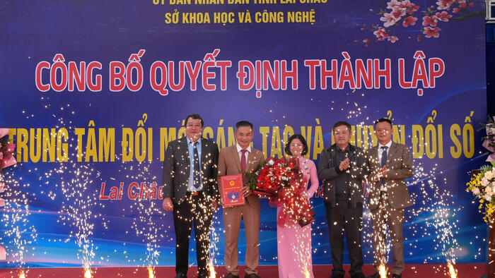 Lễ Công bố Trung tâm Đổi mới sáng tạo và chuyển đổi số thuộc Sở Khoa học và Công nghệ tỉnh Lai Châu
