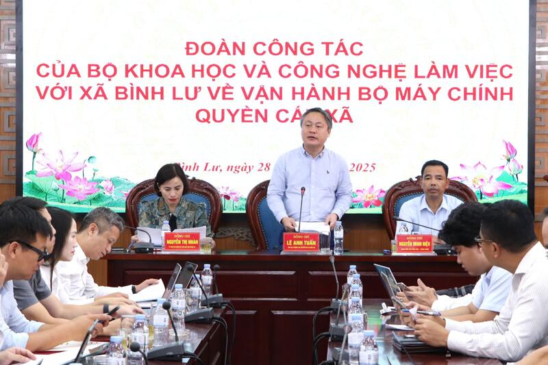 Đoàn công tác của Bộ Khoa học và Công nghệ làm việc với  tỉnh Lai Châu về vận hành bộ máy chính quyền cấp xã